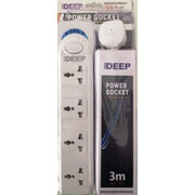 Blue Deep 4 Way High Quality Power Socket, 3 Meter, 13A Rated Current, 2500W Max Power, Rated Voltage 250V, White |
