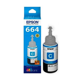 Epson 664 Cyan Ink 70ml | Genuine Epson EcoTank Ink Bottle | Bright & Accurate Color Printing