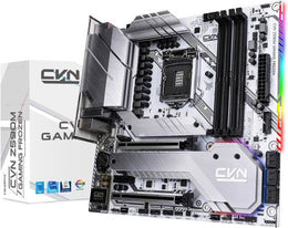 Colorful CVN Z590M Gaming Frozen V20 Micro ATX DDR4 Motherboard, LGA 1200 Socket, Wi-Fi 6, 1000M LAN, PCIe 4.0, 10+2 Power Stages, Dual M.2 Slot, 6X SATA 6.0 Gb/s Ports, ARGB Sync, White | CVN Z590M