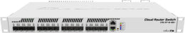 MikroTik Cloud Router Switch: 16x SFP+ Ports, 1x 10/100/1000 Ethernet, 800 MHz, ARM 32-bit, 98DX8216 CPU, White | CRS317-1G-16S+RM