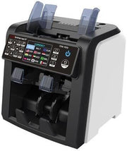 DMInteract DM-950 2 Pocket 15 Multi Currency Sorter With UV, MG, Counterfeit Detection, Touch Control Panel, 3.5 inch TFT Display Counting Machine With Built-In Display Receipt Printer