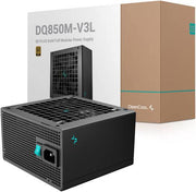 DeepCool DQ850M V3L 850W Fully Modular Power Supply, 80 Plus Gold Certified, 100000 Hours MTBF, Support ATX12V V2.4, DC/DC Architecture, JP Capacitors Black | R-DQ850M-FB0B-UK