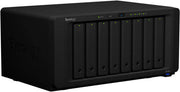 Synology DiskStation DS1821+ 8-Bay NAS Enclosure, AMD Ryzen V1500B Quad-Core 2.2GHz, 4GB DDR4 RAM, 8 x 3.5