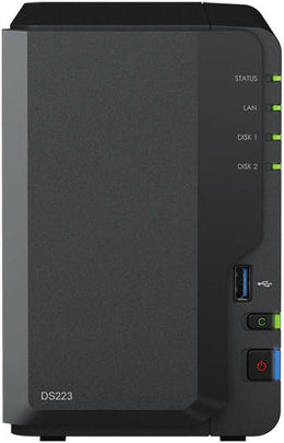 Synology DiskStation DS223 2-Bay NAS Enclosure, Realtek RTD1619B 1.7Ghz, 2x 3.5