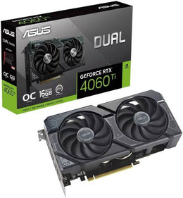 ASUS Dual GeForce RTX 4060 Ti OC Graphics Card, 16GB GDDR6 128-bit Memory, 2595MHz Boost Clock, 18 Gbps Memory Speed, PCI Express 4.0, HDMI 2.1a, DisplayPort 1.4a | 90YV0JH0-M0NA00