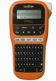 Brother PT-E110VP Handheld Electrician Label Printer, for Electricians & Network Installations, Up to 12mm Label, LCD Display, 20mm / sec Print Speed, ENG, ARB & Farsi QWERTY K/B | PTE110VP