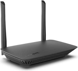 Linksys AC1200 WiFi Router, Dual Band 2.4/5 GHz, 1.2 Gb/s Data, 4x 10/100 Mb/s LAN, WPA Encryption, SLI Firewall, Guest Network, Black | E5400-ME