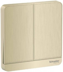 Schneider Electric Avatar-On, Two way switch,16AX, 250V, 2 Way Switch, Metal Gold Hairline | E8332L2_GH
