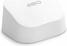 Eero 6 Dual-band Mesh Wi-Fi 6 Router, 900 Mbps, Alexa, 1500 sq ft Coverage, Zigbee Hub, White | EERO 6