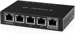 Ubiquiti EdgeRouter X Advanced Gigabit Ethernet Routers, 256MB Storage, 5 Gigabit, RJ45 ports, 5W Max. Power Consumption | ER-X