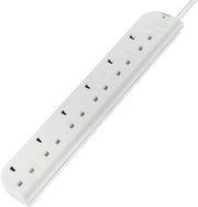 Belkin E Series 6 Plug SurgeStrip Surge Protected Extension Lead, White, F9E600uk3M, 3m