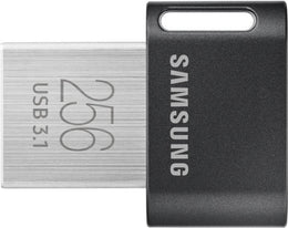 Samsung FIT Plus USB 3.1 Flash Drive, 256GB Storage Capacity, Up to 400MB/s Read Speed, USB 3.1 Gen 1 Interface, Shock, Magnet & X-Ray Proof, Water-Resistant & Temperature Proof, Gray | MUF-256AB/APC
