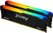 Kington Fury Beast RGB 32GB ( 2x 16GB ) DDR4 Desktop Memory Kit, 3200MT/s Memory Speed, CL16 CAS Latency, 288-Pin Kit, AMD Ryzen Ready, Intel XMP Certified, Black | KF432C16BB2AK2/32