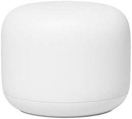 Google Nest WiFi Router, Dual-Band Mesh Network Up to 2200 Sq ft, 5 GHz Frequency, 1200Mbps Transfer Speed, Cat6 Port, Single Pack, Snow | GA00595