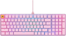 Glorious GMMK 2 TKL Wired Mechanical Keyboard,96% Layout, Fox Linear Switches, Hot Swappable, CNC Aluminum Top Frame, RGB LED Backlighting, USB-C, Pink | GLO-GMMK2-96-FOX-P
