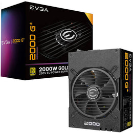 Evga SuperNova G1+ 2000 Watts Full Modular ATX Power Supply, 80+ Gold Certificate, 18 SATA Connectors, 16 PCIe, 140mm Fan Size, Cable Management, 8 Molex, Active PFC, Black | 220-GP-2000-X3