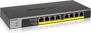Netgear 8-Port Gigabit Ethernet PoE+ Unmanaged Switch, 60W Total PoE Power Budget, 16 Gb/s Bandwidth, 8x Gigabit Ethernet PoE+ Ports, 803.3at / 802.3af PoE, Plug & Play | GS108LP-100AJS/GS108LP-100EUS