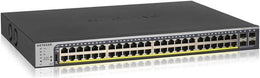 NETGEAR 52-Port PoE Gigabit Ethernet Smart Switch (GS752TP) - Managed, Optional Insight Cloud Management, 48 x PoE+ @ 380W, 4 x 1G SFP, Desktop or Rackmount and Limited Lifetime Protection