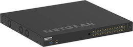 Netgear AV Line M4250 GSM4230PX 24-Port Gigabit PoE+ Managed Network Switch with SFP+, 132 Gb/s Switching, 480W Budget, 98.21 Mpps Fwd Rate, 24x Gb ETH PoE+ / 4x 10Gb SFP+, Black | GSM4230PX-100