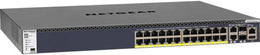 NETGEAR M4300-28G-PoE+ 26-Port 1G/10G PoE+ Managed Network Switch with SFP+, 128Gb/s Switching, 480W Power Budget, 95.2Mpps Fwd Rate, 24x Gb ETH PoE+, 2x 10G SFP+, 2x 10G ETH | GSM4328PA-100AJS
