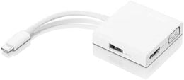 Lenovo USB-C 3 In 1 Travel Hub, HDMI / VGA / USB 3.0 Interface, Simple Plug and Play, 5Gbps Speedy Data Transfer, 4K Display, White | GX90T33021