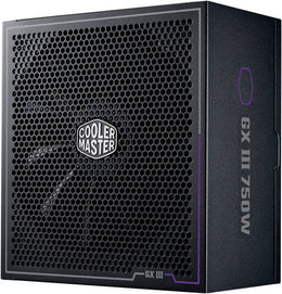 Cooler Master GX III Gold 750 Full-Modular Power Supply, 750W Power, 80 Plus Gold Efficiency, Active PFC, ATX 3.0 Support, 90-Degree 12VHPWR Cable, Zero RPM Mode, Black | MPX-7503-AFAG-BUK