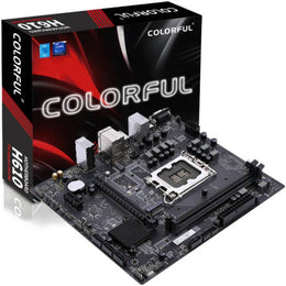 Colorful H610M-E M.2 V20 LGA 1700 M-ATX Motherboard , Intel H610 Chipset, Support Dual-Channel 64GB DDR4-3200MHz, RTL8111H Gigabit Network Card LAN, 1 PCIe 4.0 x16 Slot, Black | H610M-E M.2 V20