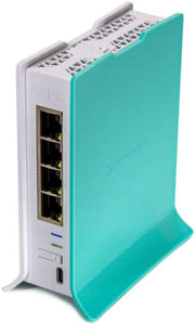 Mikrotik HAP AX Lite Router, 800 MHz Frequency, 802.11b/g/n/ax Wireless, 574 Mbit/s Transfer Rate, 8W Power, Green-White | L41G-2axD