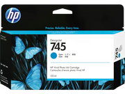 HP 745 130-ml DesignJet Cyan Ink Cartridge