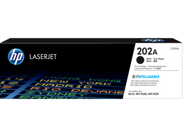 HP 202A Black Original LaserJet Toner Cartridge, CF500A