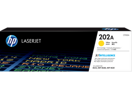 HP 202A Yellow Original LaserJet Toner Cartridge, CF502A