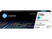 HP 210X Cyan Original LaserJet Toner Cartridge, W2101X
