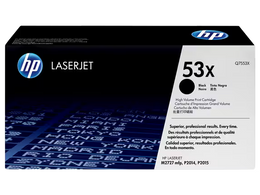 HP 53X High Yield Black Original LaserJet Toner Cartridge, Q7553X