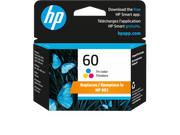 HP 60 Tri-color Original Ink Cartridge, CC643WN#140