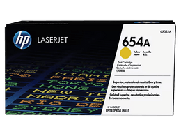 HP 654A Yellow Original LaserJet Toner Cartridge, CF332A