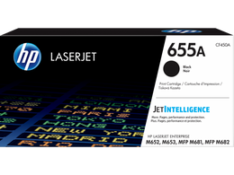 HP 655A Black Original LaserJet Toner Cartridge, CF450A