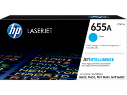 HP 655A Cyan Original LaserJet Toner Cartridge, CF451A
