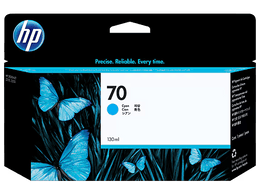 HP 70 130-ml Cyan DesignJet Ink Cartridge