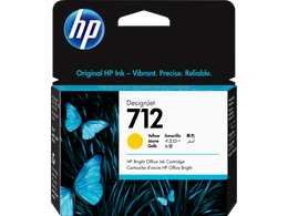 HP 712 29ml Yellow DesignJet Ink Cartridge, 3ED69A