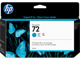 HP 72 130-ml Cyan DesignJet Ink Cartridge, C9371A