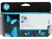 HP 738 130-ml Cyan DesignJet Ink Cartridge
