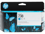 HP 738 130-ml Cyan DesignJet Ink Cartridge