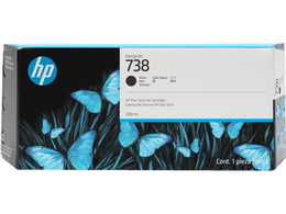 HP 738 300-ml Black DesignJet Ink Cartridge