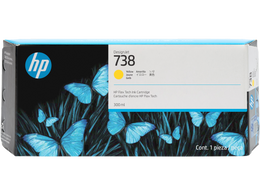 HP 738 300-ml Yellow DesignJet Ink Cartridge