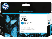 HP 745 130-ml DesignJet Cyan Ink Cartridge