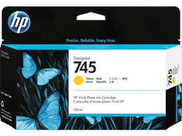 HP 745 130-ml DesignJet Yellow Ink Cartridge