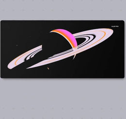 Huepad Galaxy Series, Premium Mousepad, HYDRAGLIDE Fabric Gaming Mousepad, XL Desk Pad or Desk Mat with Carry Case Tube (SATURN 1 - WARM, X-Large)