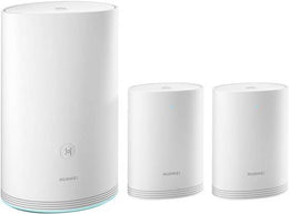 HUAWEI Home Wi-Fi Q2 Pro System (1 Base + 2 Satellites), Gigabit Powerline, Full GE Ports, Seamless Roaming, Lower Latency - White