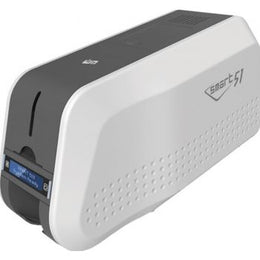 SMART 51S Single Sided ID Card Printer, Fast Printing, 17 Seconds Per Card (YMCKO), 300, 600 & 1200dpi with Edge-to-Edge Printing, 100 cards, 1 Color Ribbon | IDP SMART-51S