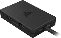 Corsair Internal 4-Port USB 2.0 Hub, 4X 9-Pin USB 2.0 Ports, Easy Magnetic Installation, Compatible with Most Intel and AMD Motherboards, Black | CC-9310002-WW